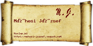 Méhesi József névjegykártya